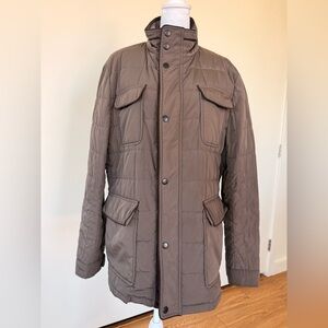 Saks Fifth Avenue Taupe Quilted Field Jacket